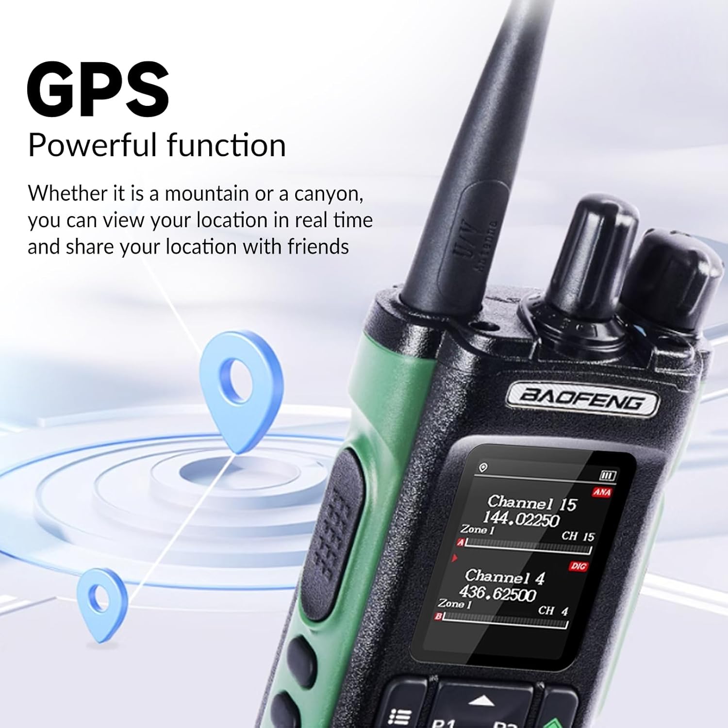 BAOFENG DM-32 DMR Two Way Radio GPS Matching Satellite Positioning