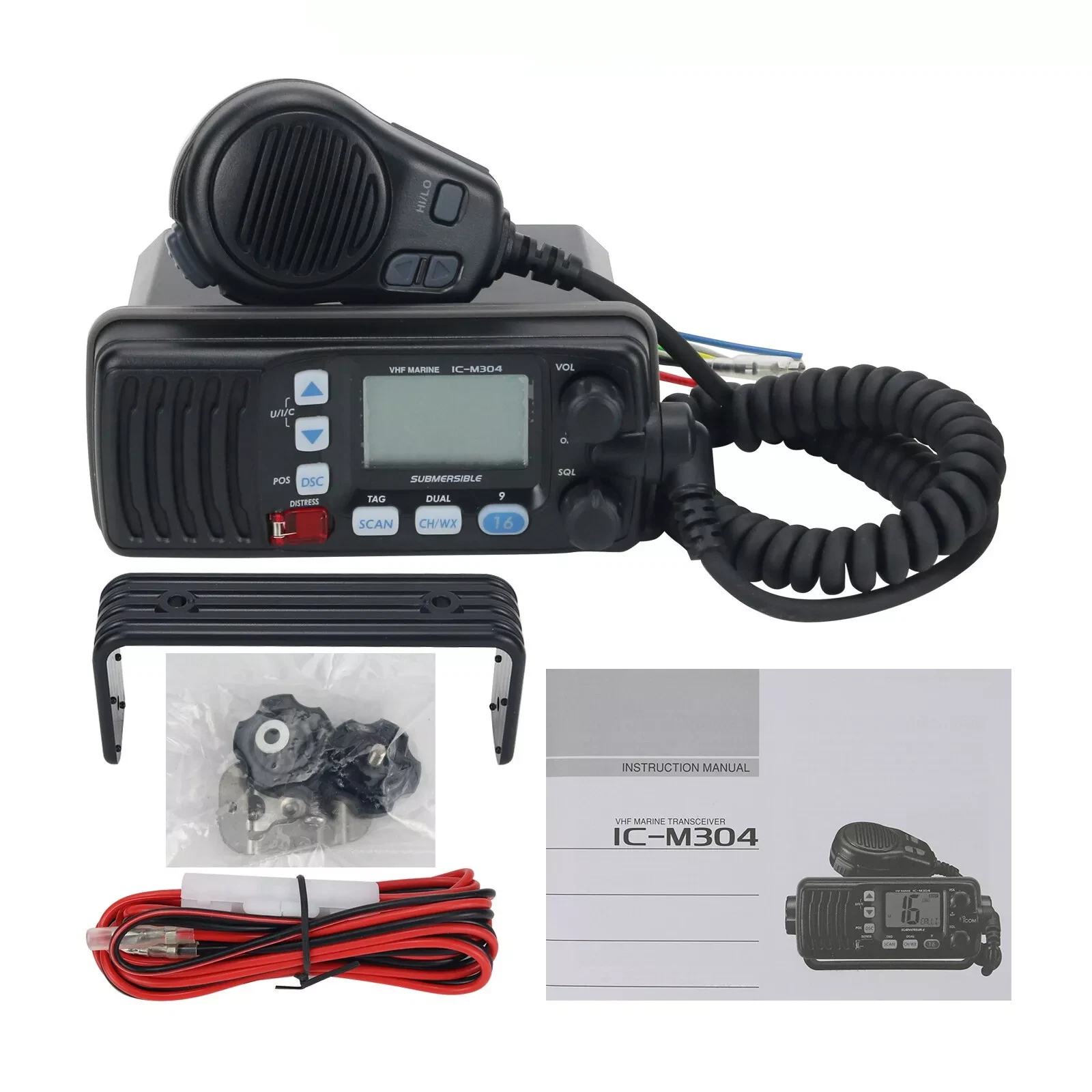 IC-M304 Waterproof Car Radio Station VHF Marine Radio Submersible Mobile Radio 25W