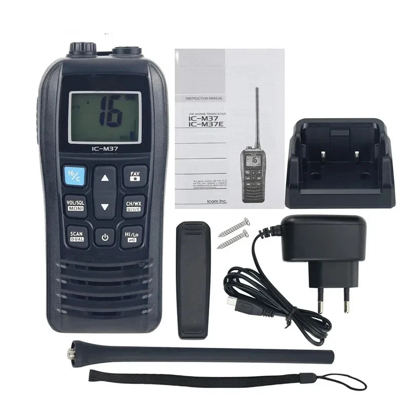ICOM-M37 Transceiver Marine Transceiver Ship Walkie Talkie VHF Radio 6W
